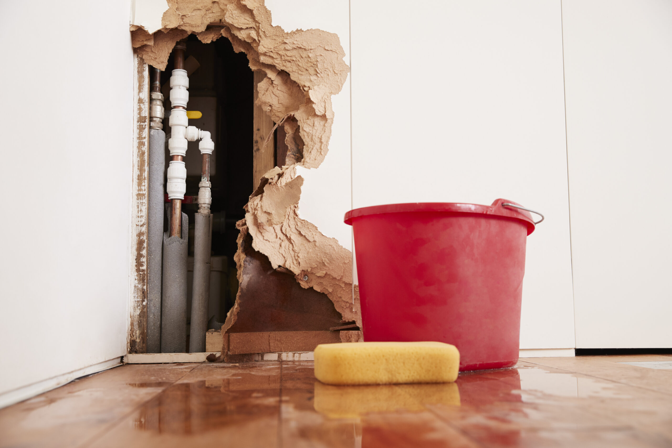 Damaged wall